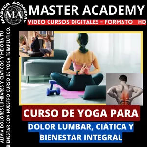 Imagen de portada para Curso online CURSO DE YOGA PARA DOLOR LUMBAR, CIÁTICA Y BIENESTAR INTEGRAL + BONUS DE OBSEQUIO