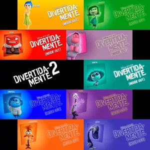 Imagem de capa para o Ebook Pacote Exclusivo de 9 Artes em Alta Qualidade para Canecas: Personagens de "Divertida Mente 2 " ( Inside Out 2)