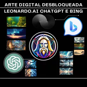 Imagem de capa para o Curso online Arte Digital Desbloqueada com Leonardo.AI, ChatGPT e Bing 