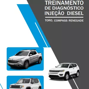 Imagem de capa para o Ebook E-book Treinamento de Diagnóstico Injeção Diesel -  Fiat Toro, Jeep Compass e Jeep Renegade