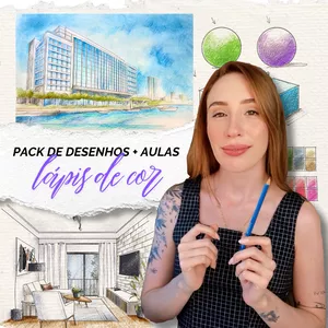 Imagem de capa para o Curso online Livro de Croquis para Colorir + Aulas 