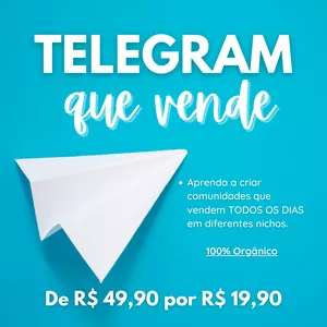 Imagem de capa para o Curso online Telegram que Vende