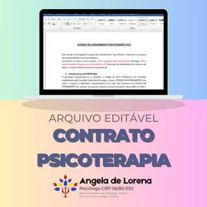 Imagem de capa para o Curso online Contrato Psicoterapia - arquivo editável
