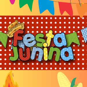 Imagem de capa para o Ebook "Festa Junina para Colorir: +50 Desenhos Divertidos e Típicos"  