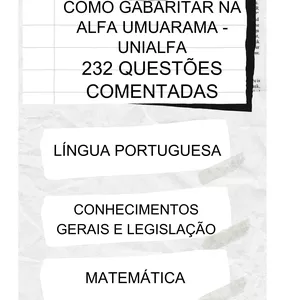 Imagem de capa para o Ebook Como Gabaritar na ALFA Umuarama - UniALFA - 232 questões comentadas para nível superior-(ebook digital)