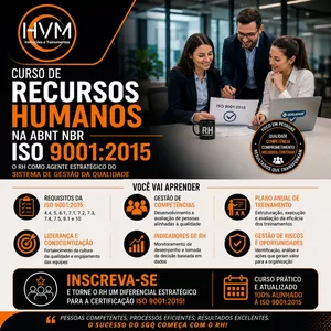 Imagem do curso RH na ISO 9001 - Recursos Humanos como agente estratégico do Sistema de Gestão da Qualidade