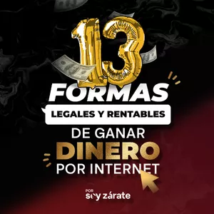 Imagen de portada para Curso online 13 FORMAS LEGALES Y RENTABLES PARA GANAR DINERO POR INTERNET