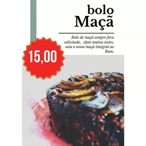 Imagem de capa para o Ebook Bolo de Maçã - Sem Adição de Açúcar, Sem Lactose e Integral.