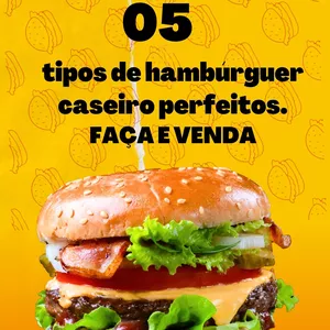 Imagem de capa para o Ebook Ebook de Hambúrguer caseiro