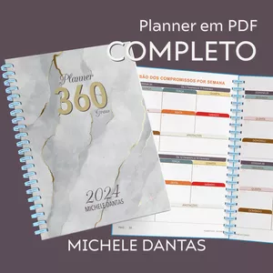 Imagem de capa para o Ebook Planner 360 graus COMPLETO.