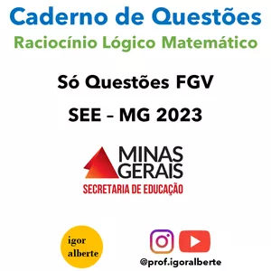 Imagem de capa para o Ebook Caderno de Questões - Raciocínio Lógico Matemático - SEE MG 2023