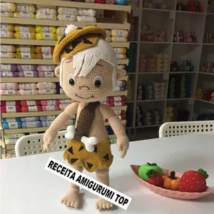 Imagem de capa para o Ebook Receita Crochê em PDF - Bambam Rubble Flintstones Amigurumi