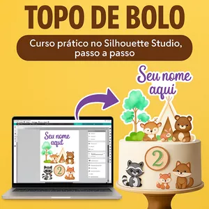 Imagem de capa para o Curso online Meu 1º Topo de Bolo em Casa