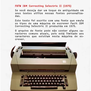 Imagem de capa para o Curso online Fonte Máquina de Escrever IBM Correcting Selectric II (1975)