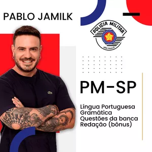 Imagem de capa para o Curso online Português para a Polícia Militar de São Paulo PM SP (Formação de Oficiais - CFO)