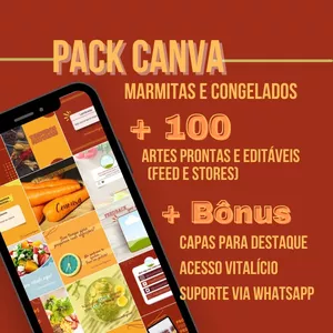 Imagem do curso Pack Canva de Marmitas e Congelados