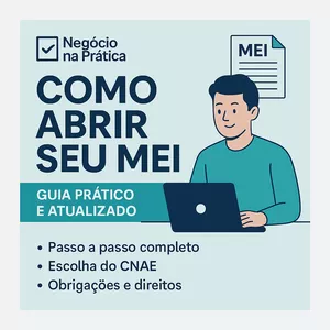 Imagem de capa para o Ebook 📘 Como Abrir Seu MEI – Guia Prático e Atualizado