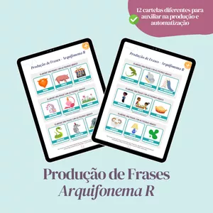 Imagem de capa para o Ebook Produção de Frases - Arquifonema R - parte da Coleção do Arquifonema R