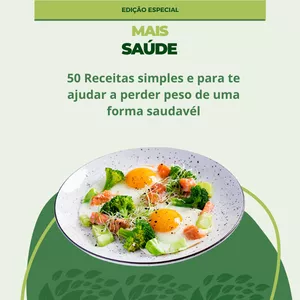 Imagem de capa para o Ebook 50 Receitas simples para perder peso rápido e de uma forma saudável