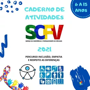Imagem principal do produto CADERNO DE ATIVIDADES 06 A 15 ANOS, INCLUSÃO , EMPATIA, SCFV.
