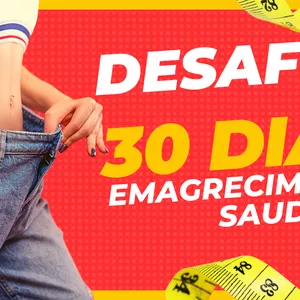 Imagem de capa para o Ebook o desafio de emagrecimento saudavel em 30 dias
