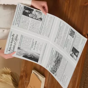 Imagem de capa para o Ebook Convite de Casamento Jornal | Editável no Canva – 4 Páginas