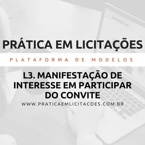 Imagem de capa para o Ebook L3. Manifestação de interesse em participar do convite
