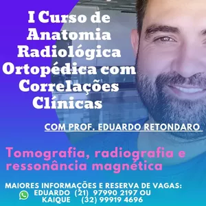 Imagem do curso I CURSO DE ANATOMIA RADIOLÓGICA ORTOPÉDICA COM CORRELAÇÕES CLÍNICAS