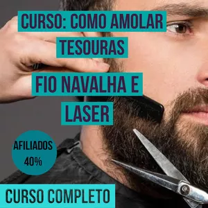 Imagem do curso Curso: Como Amolar Tesouras fio Navalhas e fio laser 