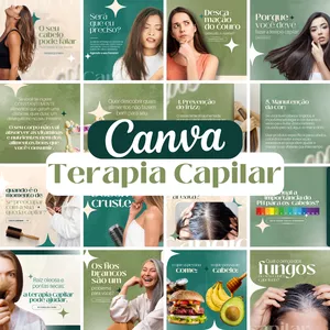 Imagem de capa para o Curso online CANVA TERAPIA CAPILAR