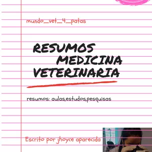 Imagem de capa para o Ebook Resumos de aulas medicina veterinária