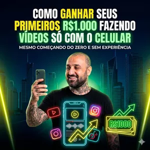 Imagem do curso Como Ganhar Seus Primeiros R$1.000 Fazendo Vídeos Só com o Celular