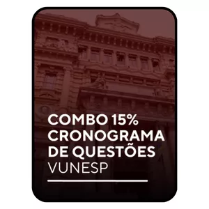 Imagem de capa para o Curso online Cronograma 30 dias VUNESP (600 Questões Comentadas)