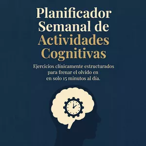 Imagen de portada para Curso online Planificador Semanal de Actividades Cognitivas: Ejercicios clínicamente estructurados para frenar el olvido en solo 15 minutos al día.