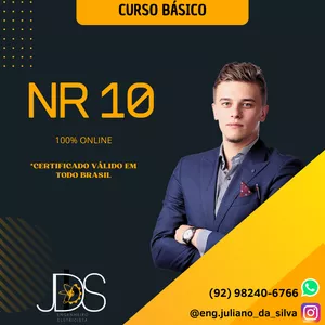 Imagem de Curso de NR 10 Básico - Segurança em Instalações e Serviços em Eletricidade criado por CONSULTORIA E SERVIÇO DA SILVA na hotmart