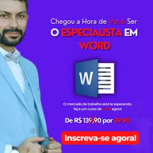 Imagem de capa para o Curso online CURSO DE WORD