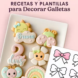 Imagen de portada para Ebook Glaseado Mágico: Recetas y Plantillas para Decorar Galletas