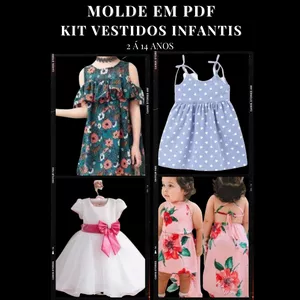 Imagem de capa para o Ebook MOLDE KIT VESTIDOS INFANTIS