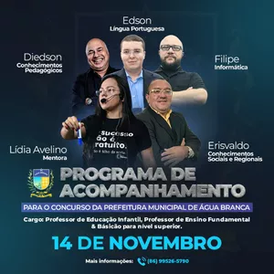 Imagem do curso PREFEITURA MUNICIPAL DE ÁGUA BRANCA- PI