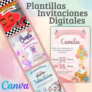 Imagen de portada para Ebook PACK DE INVITACIONES DIGITALES INFANTILES (EDITABLES)