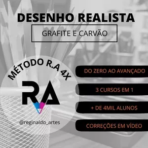 Imagem de capa para o Curso online Desenho Realista Método R.A 4x