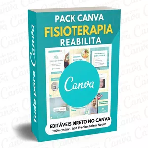 Imagem de capa para o Curso online Canva Pack Editável - Fisioterapia Reabilita + 5 Kits Bônus