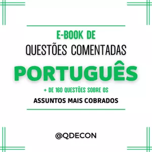 Imagem de capa para o Ebook E-BOOK: QUESTÕES COMENTADAS DE PORTUGUÊS