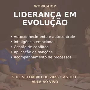 Imagem de capa para o Curso online Workshop - Liderança Consciente e Gestão Estratégica de Pessoas.