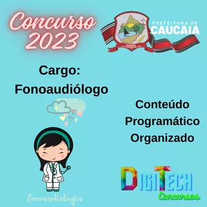 Imagem de capa para o Ebook Conteúdo Programático Organizado - Fonoaudiólogo - Concurso de Caucaia 2023