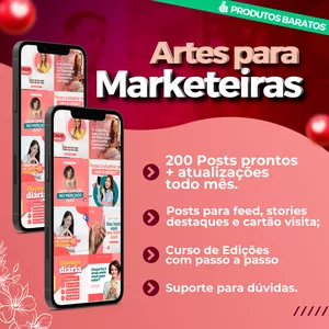Imagem de capa para o Curso online Artes pra Marketeiras | PRODUTOS BARATOS