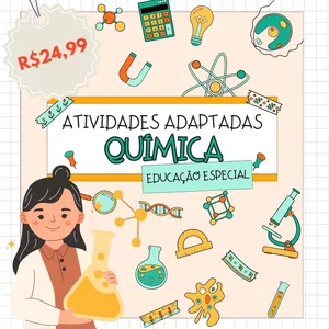 Imagem de capa para o Ebook ATIVIDADES ADAPTADAS PARA EDUCAÇÃO ESPECIAL - QUÍMICA