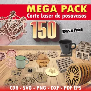 Imagen de portada para Ebook 150 DISEÑOS DE POSAVASOS.