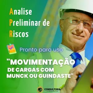 Imagem de capa para o Ebook APR - Movimentação de Cargas - Munck ou Guindaste