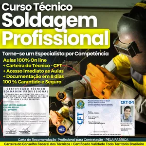 Imagem do curso Curso Técnico de Soldagem por Competência (Video Aulas + Ebook)